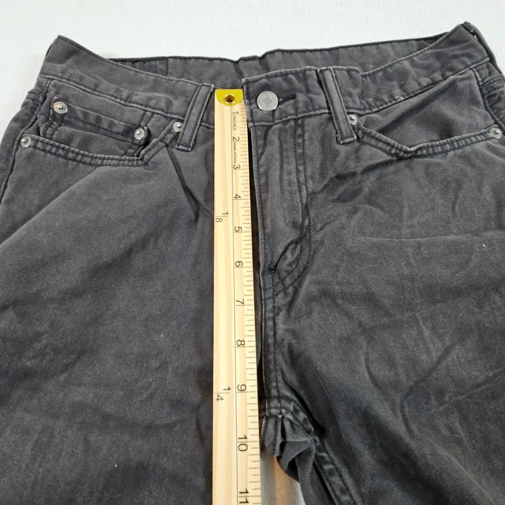 Levi's 514 Straight Fit Jeans Mens 30x32 Black Faded Denim Pants